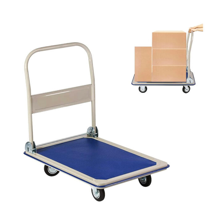 400kg Heavy-Duty Folding Platform Trolley – Steel Body